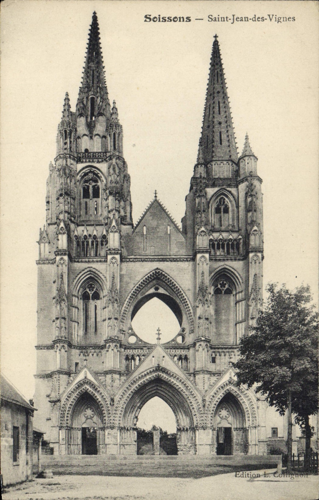 VINTAGE POSTCARD Holy Soissons Jean of the Vines