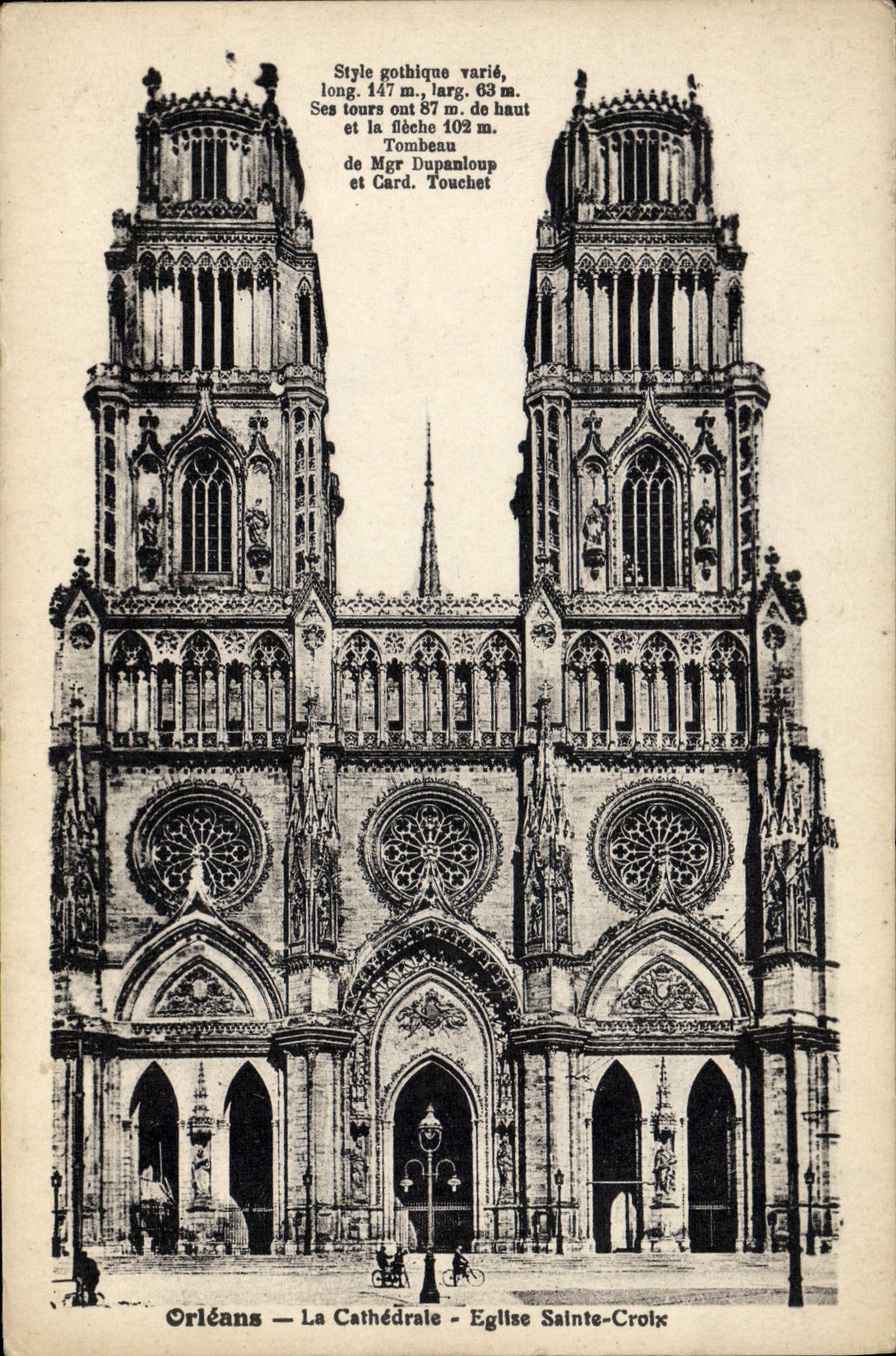 CPA Orleans La Cathedrale Eglise Sainte Croix