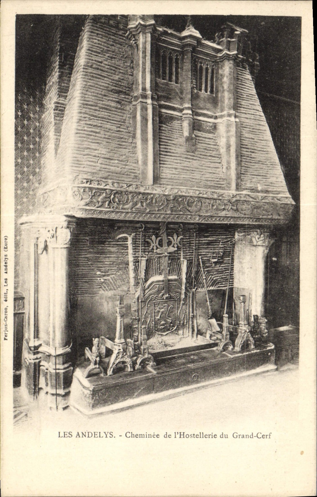 CPA Les Andelys Cheminee De I'Hostellerie Du Grand Cerf