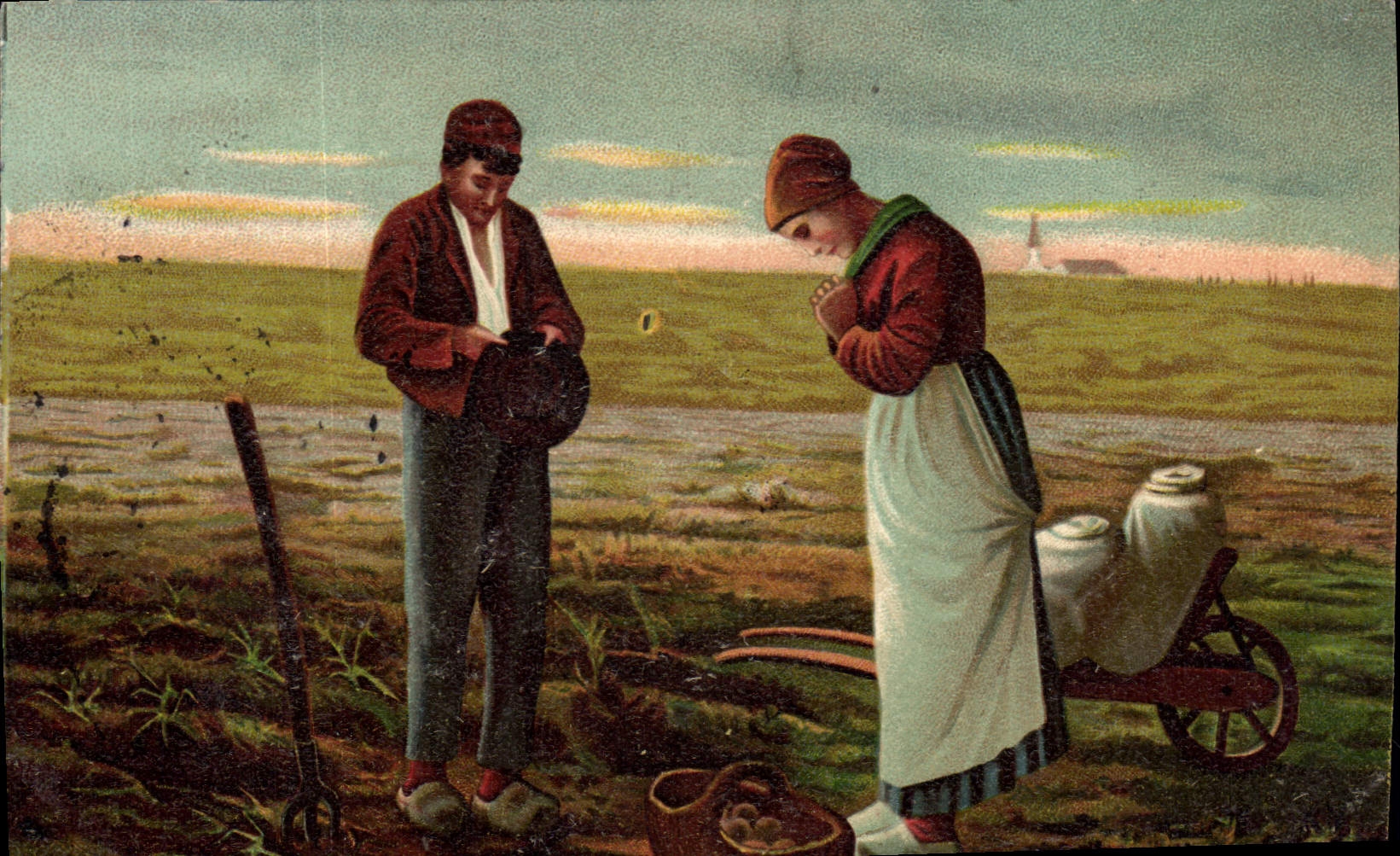 VINTAGE POSTCARD Angelus Millet