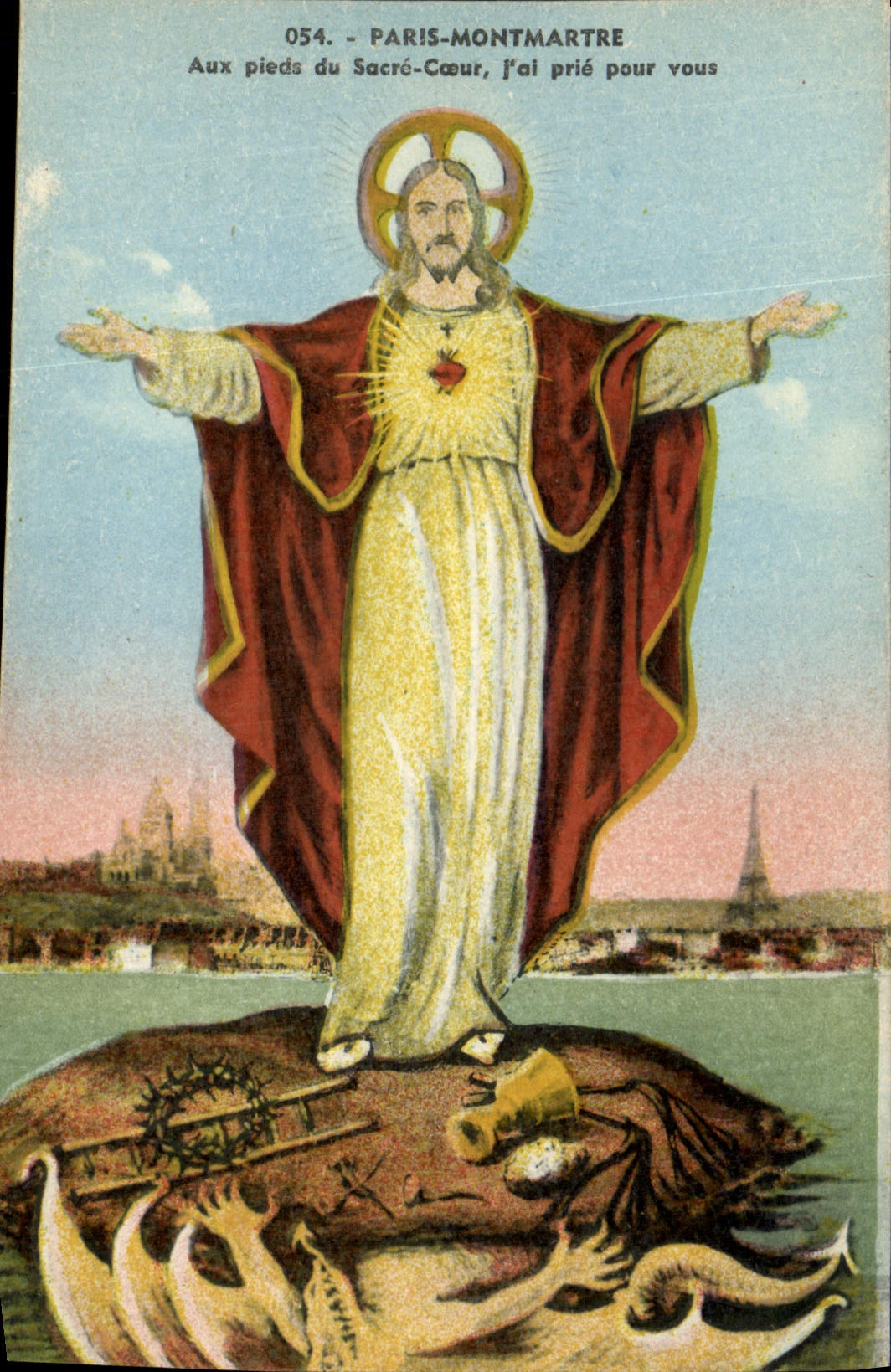 CPA Paris Montmartre Aux Pieds Du Sacre Coeur