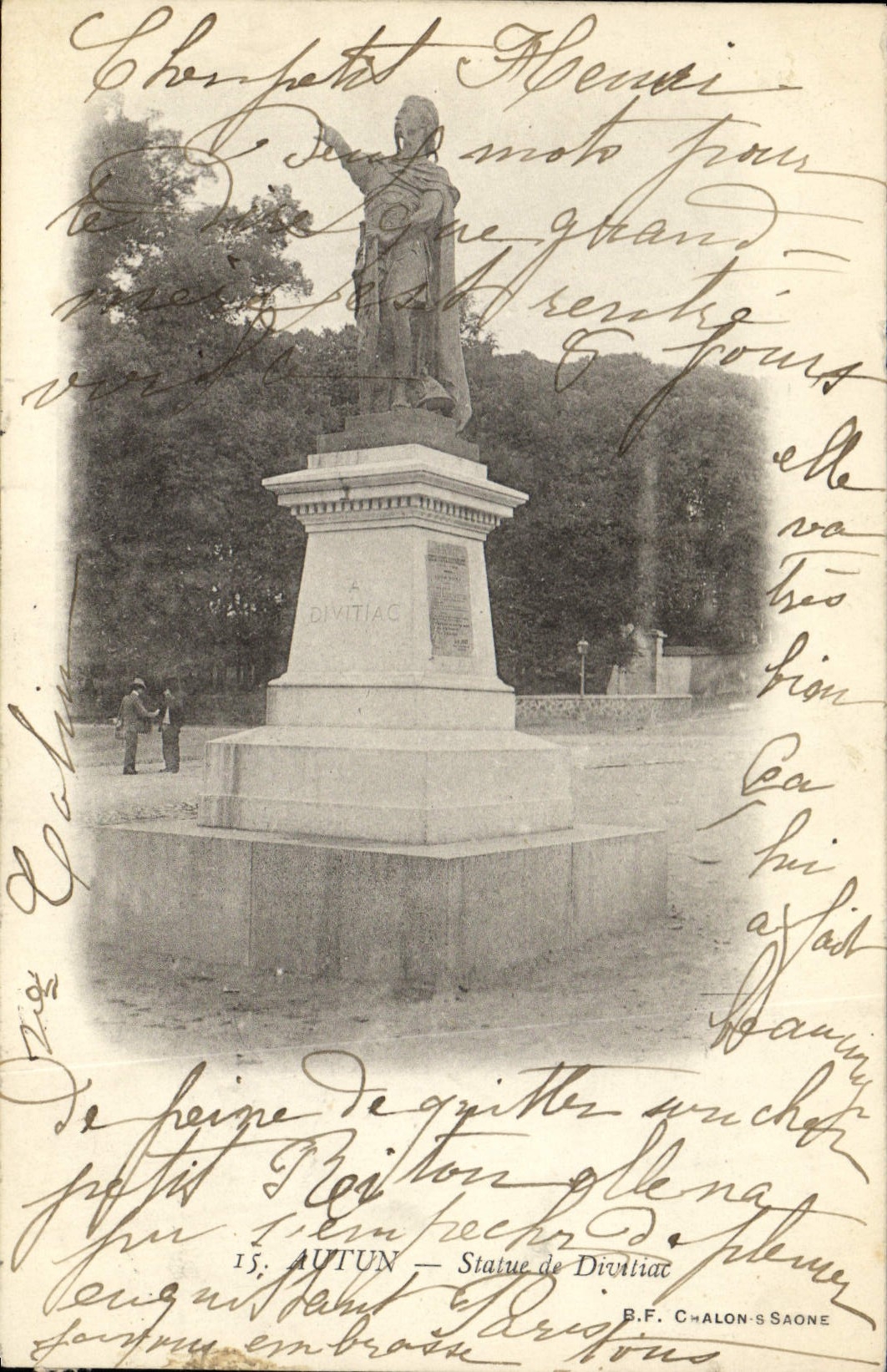 VINTAGE POSTCARD Autun Rules De Divitiac