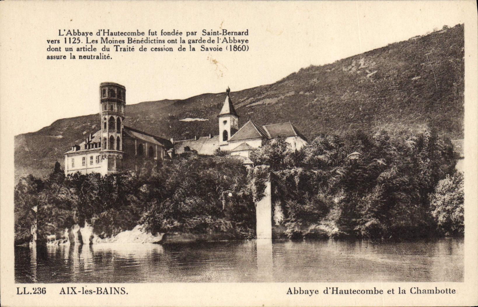 CPA Aix Les Bains Abbaye D'Hautecombe Et La Chambotte