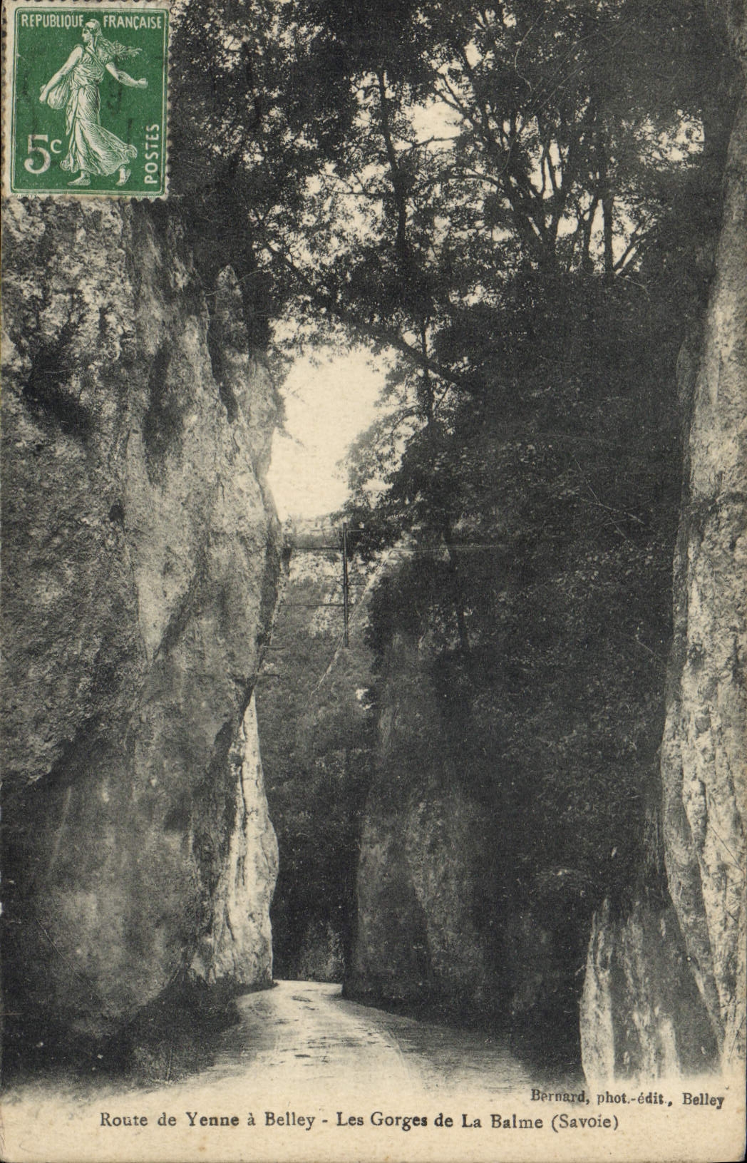 CPA Route De Yenne A Belley Les Gorges De La Balme