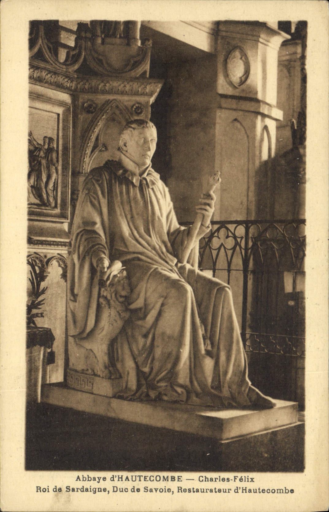 CPA Abbaye D'Hautecombe Charles Felix Savoie Roi de Sardaigne Restaurateur d'Hautecome