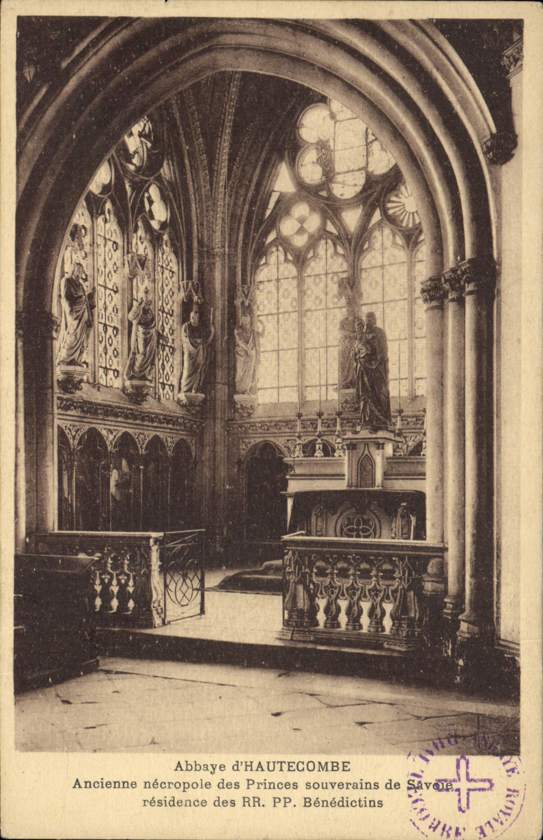 VINTAGE POSTCARD Old Abbey D' Hautecombe Necropolis Of the Princes de Savoie Benedictines