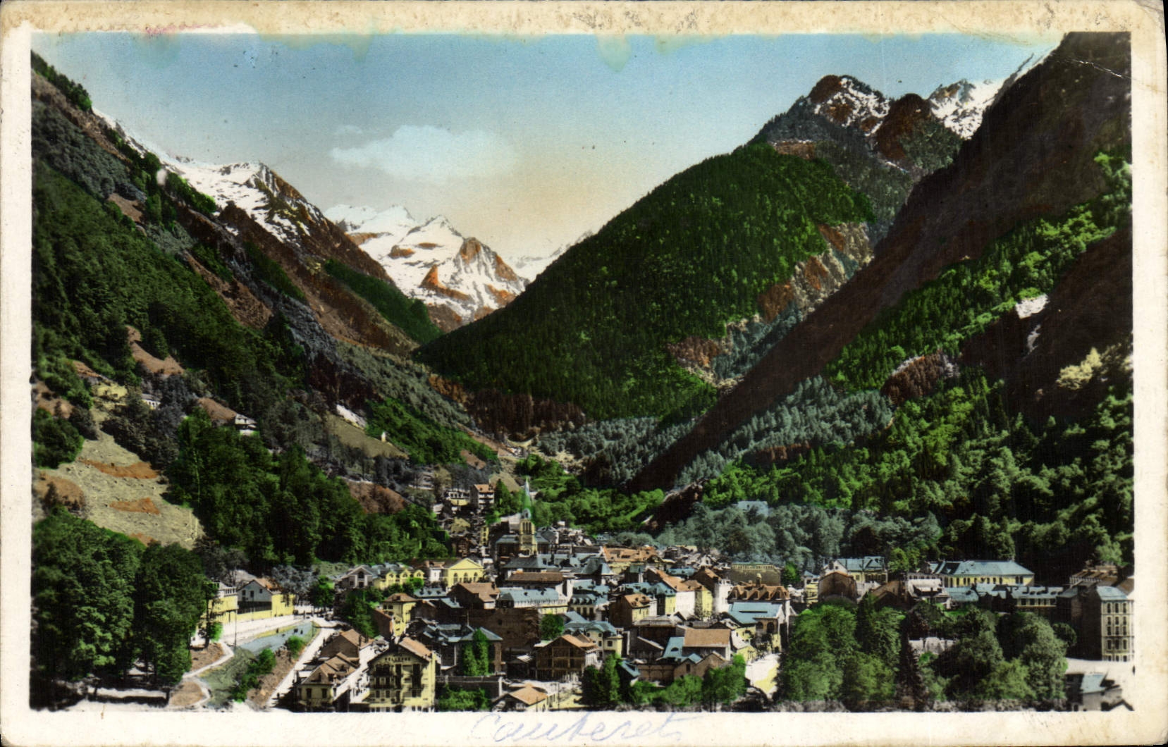 VINTAGE POSTCARD Panorama De Cauterets