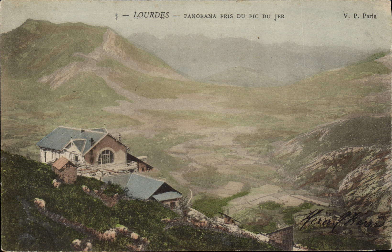 Panorama pesado de la POSTAL de la VENDIMIA tomado del pico de Jer