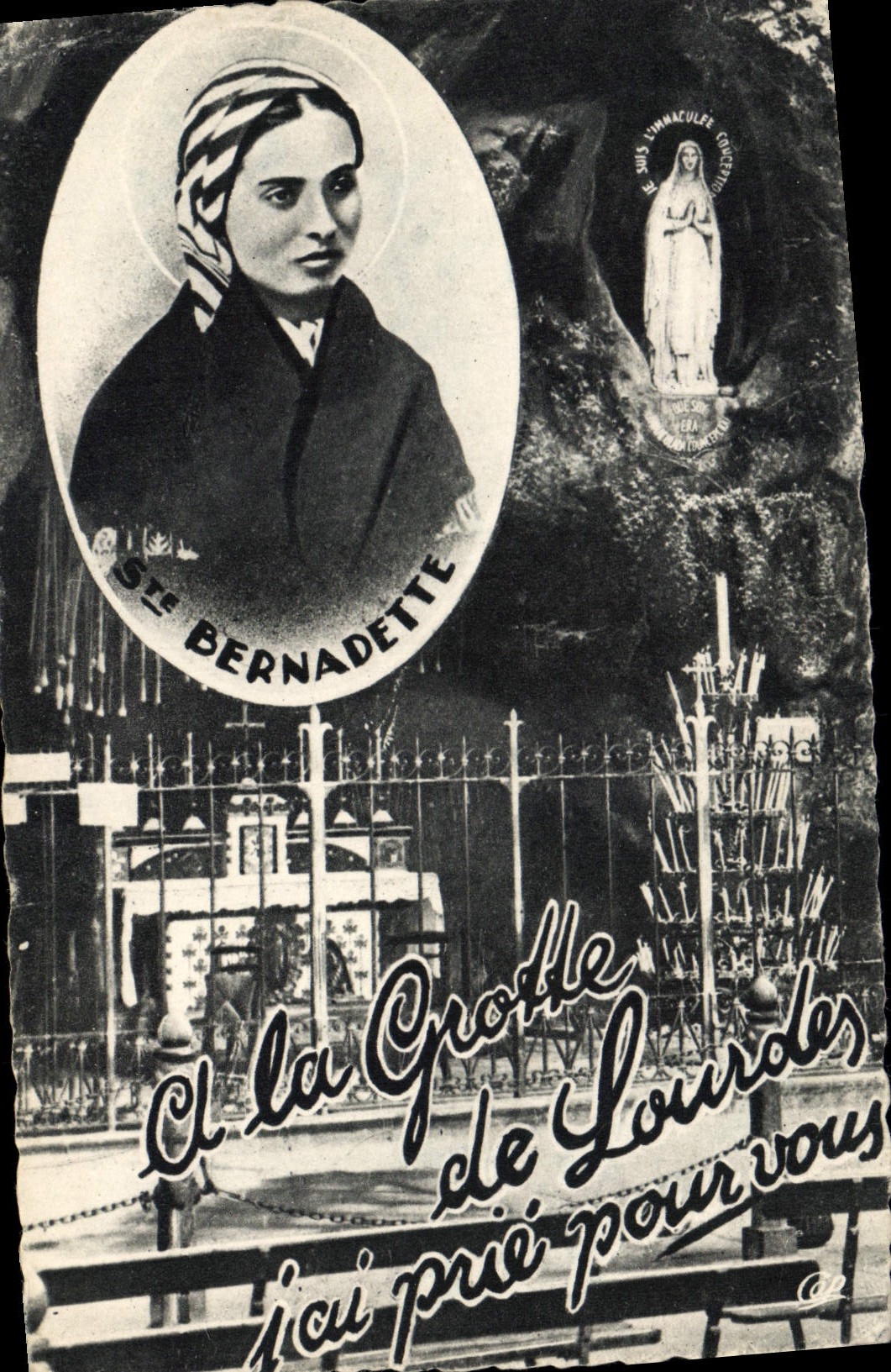 POSTAL co pesado de la VENDIMIA. Bernadette