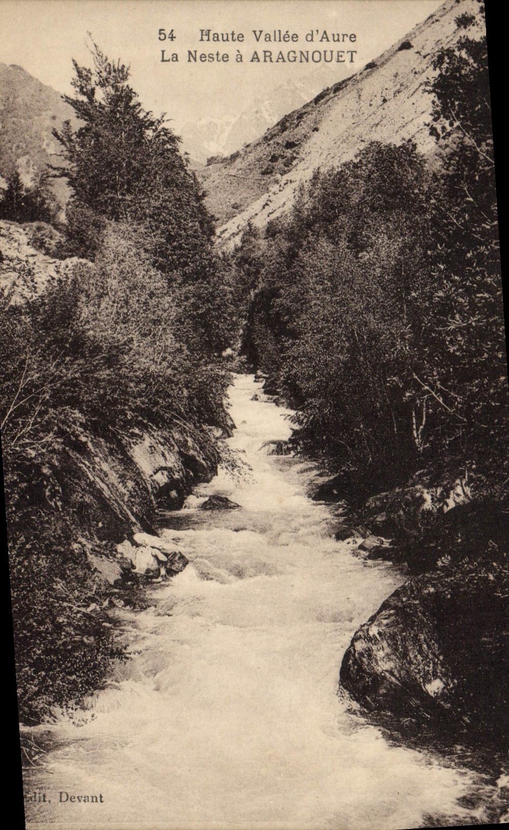 VINTAGE POSTCARD High Valley D' Aure Neste has Arganouet
