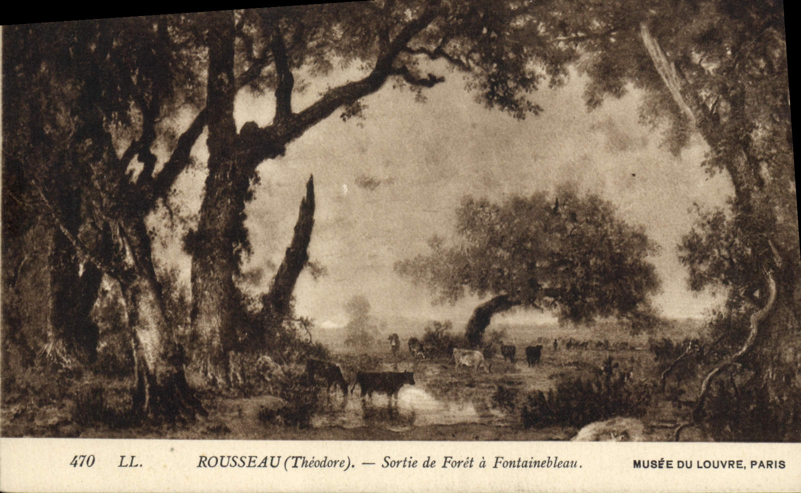 CPA Rousseau Sortie De Foret A Fontainbleau Musee du Louvre Paris