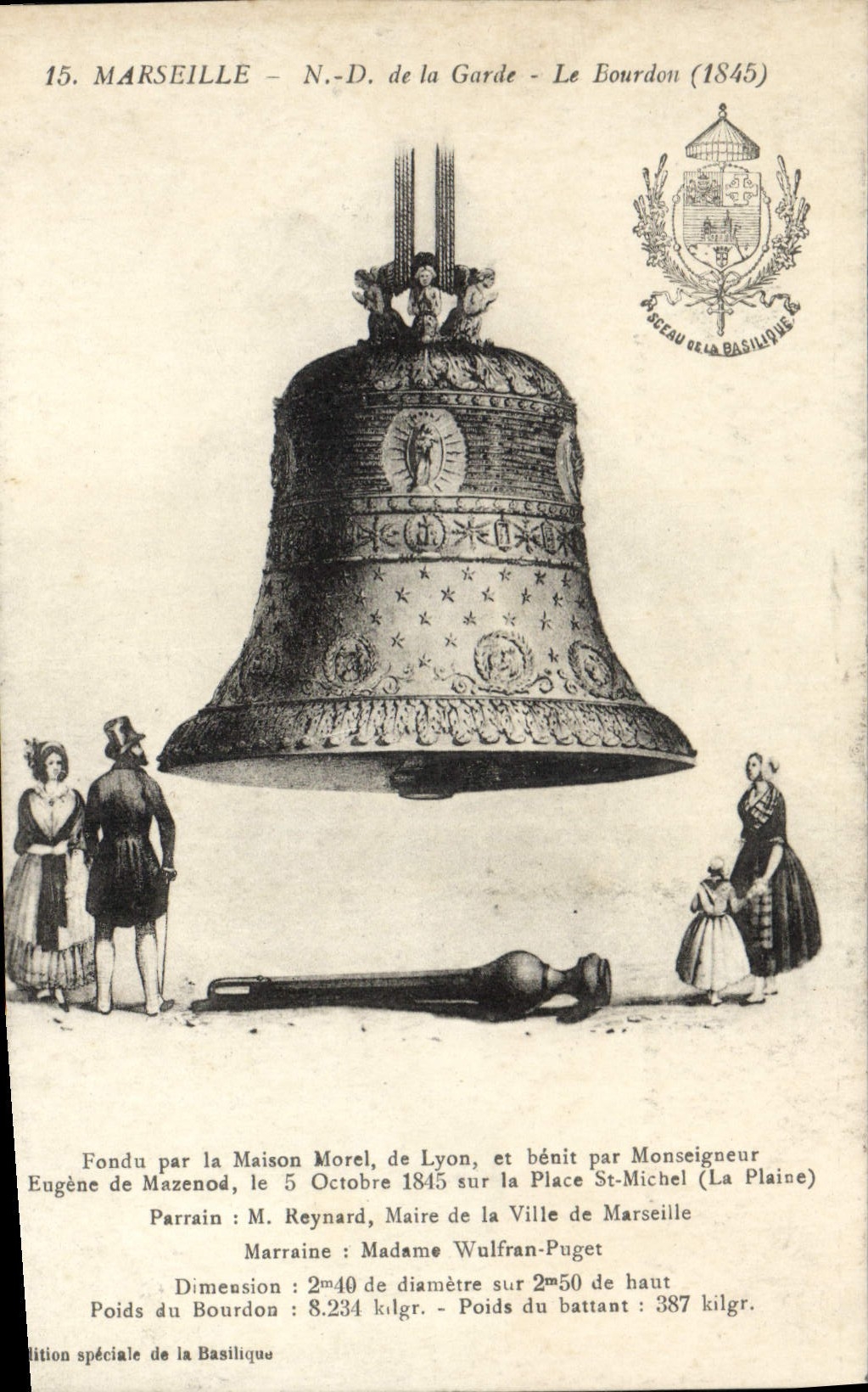 CPA Marseille ND De La Garde Le Bourdon Cloche 