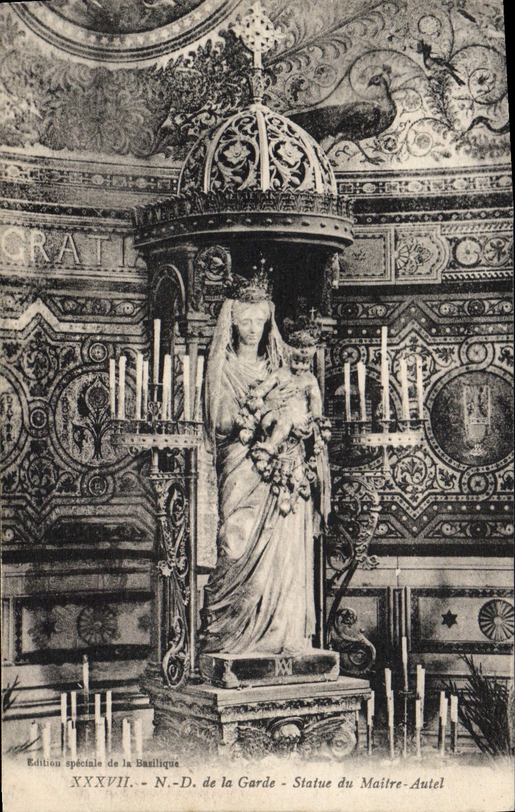 CPA Marseille ND De La Garde Statue Du Maitre Autel