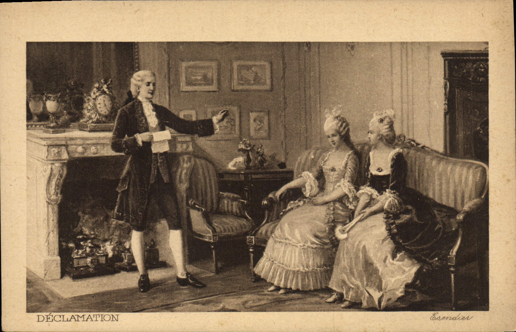 VINTAGE POSTCARD Declamation