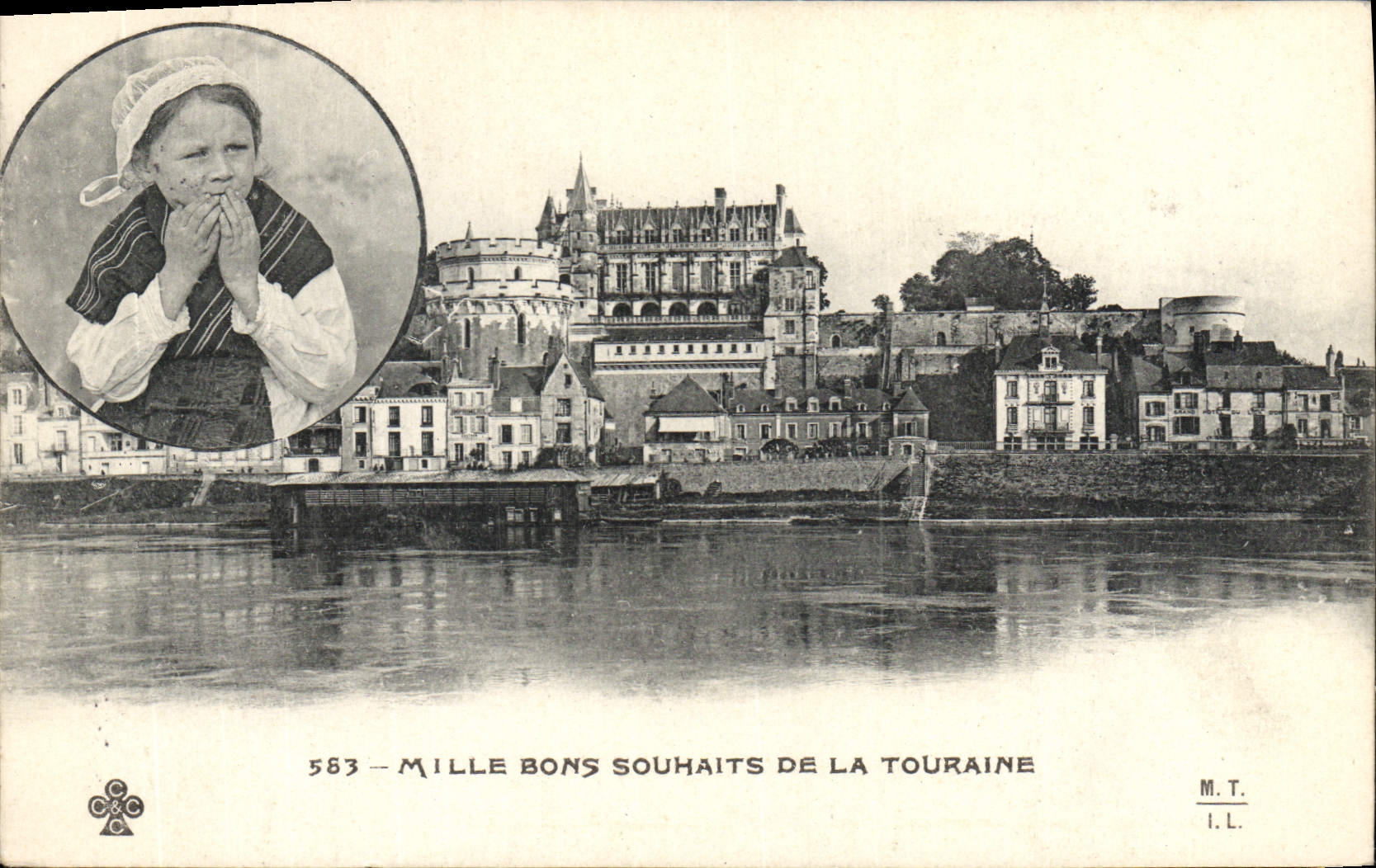 CPA Mille Bons Souhaits De La Touraine