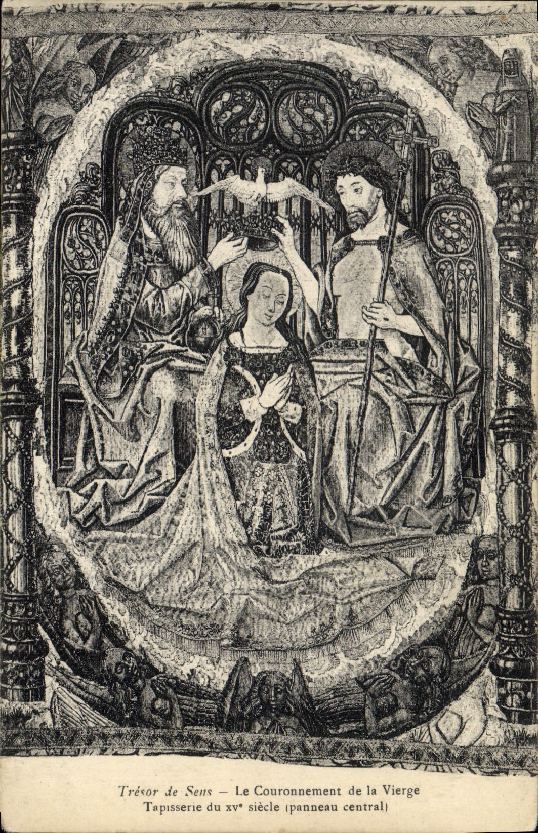 CPA Tresor De Sens Le Couronnement De La Vierge Tapisserie du 15eme