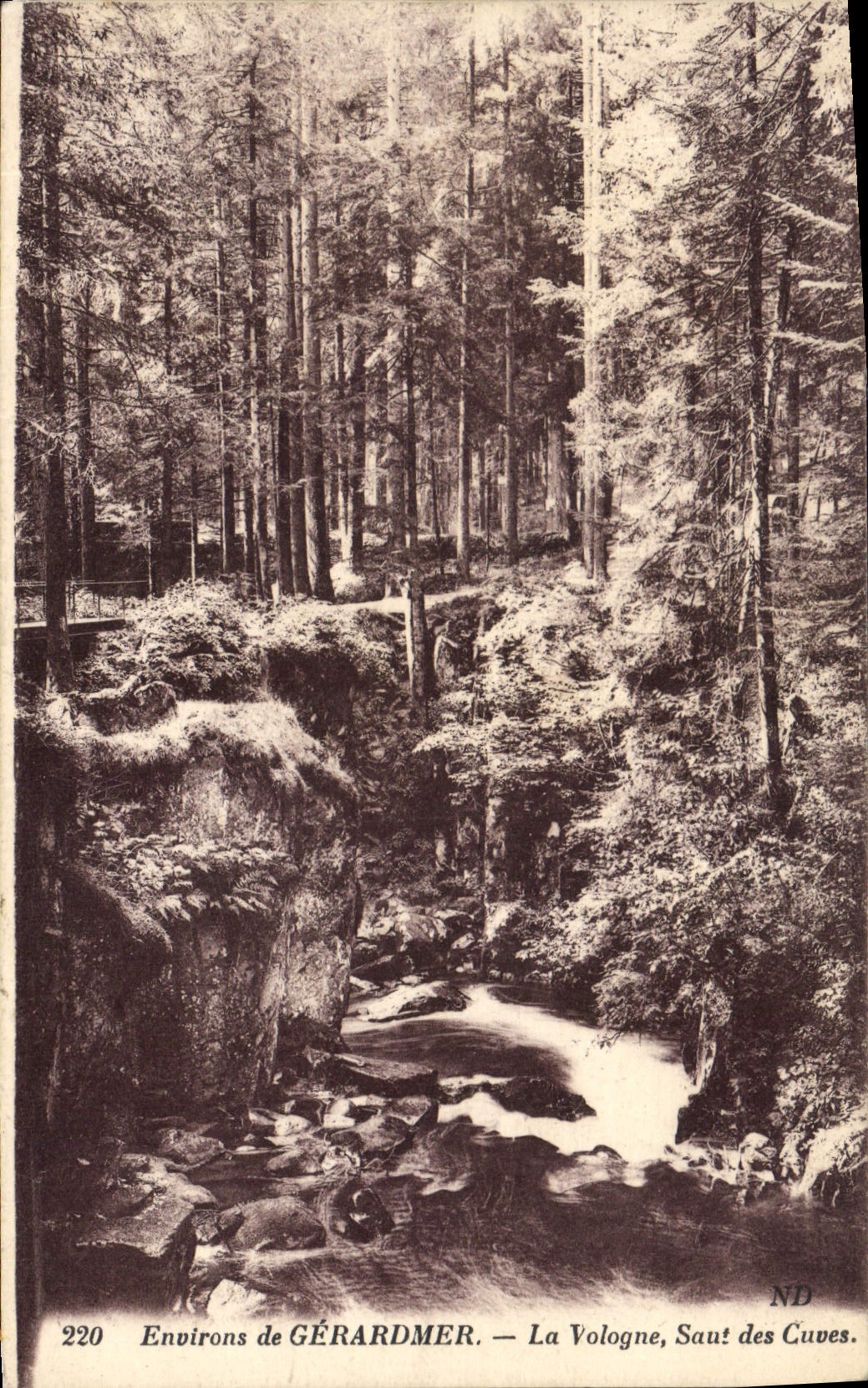 VINTAGE POSTCARD Surroundings De Gerardmer Vologne Jump Of the Tanks