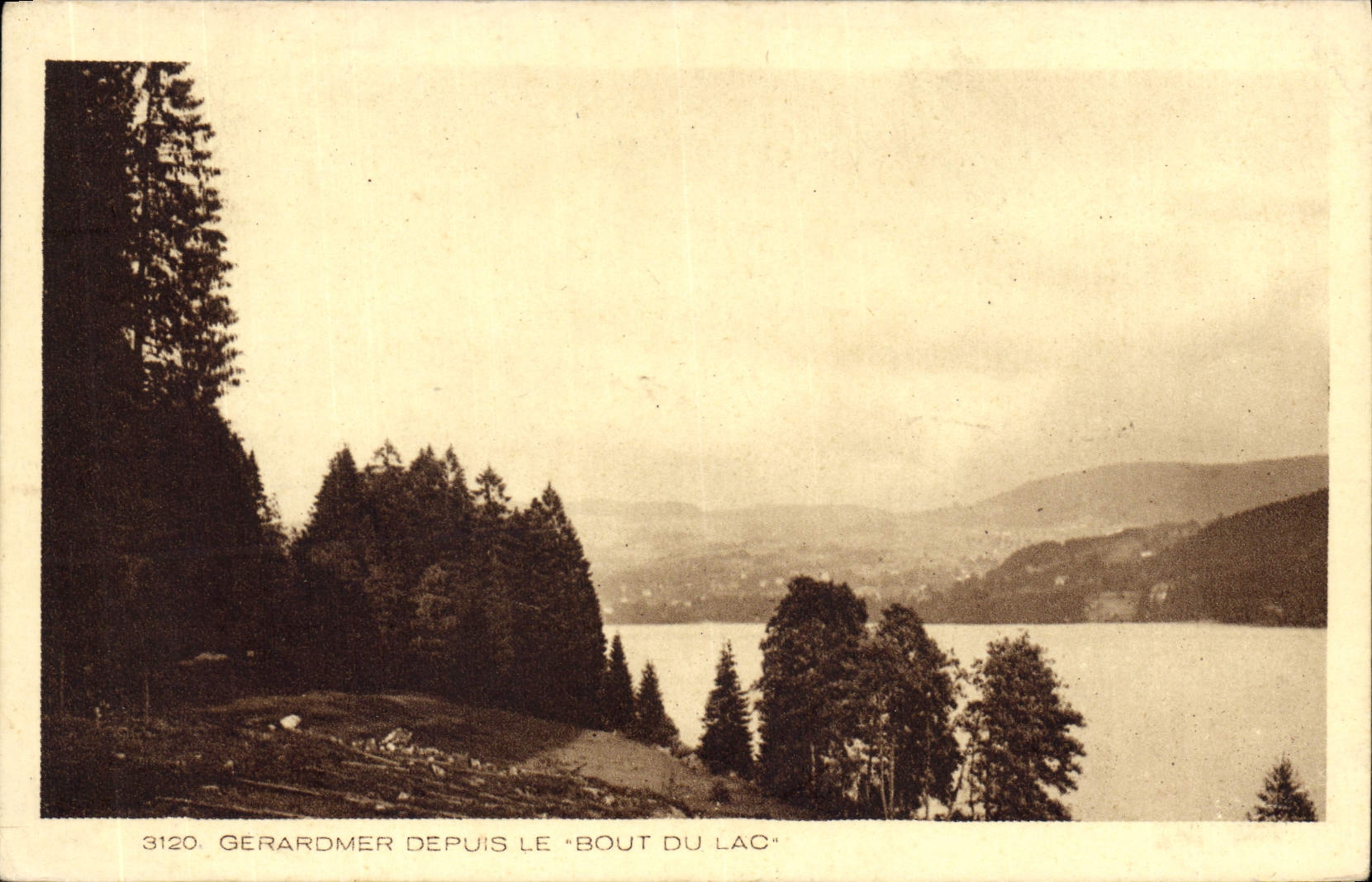VINTAGE POSTCARD Gerardmer Since the End Of the Lake