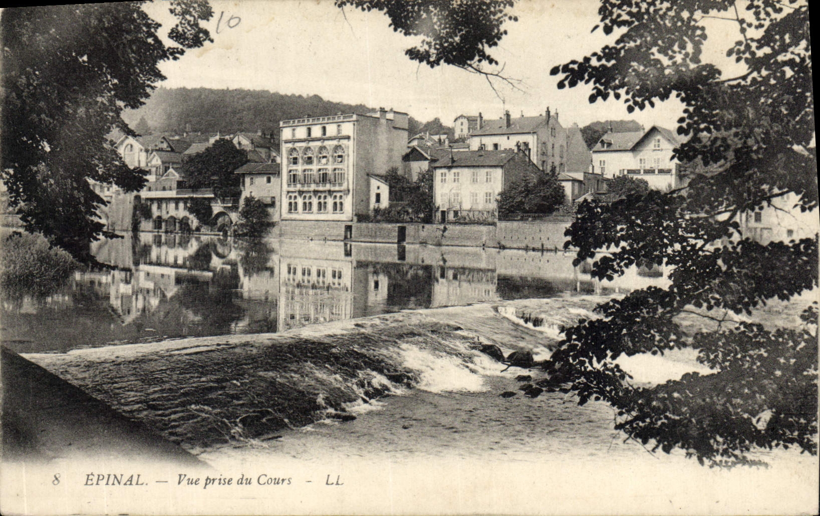 VINTAGE POSTCARD Epinal Seen from Of the Course
