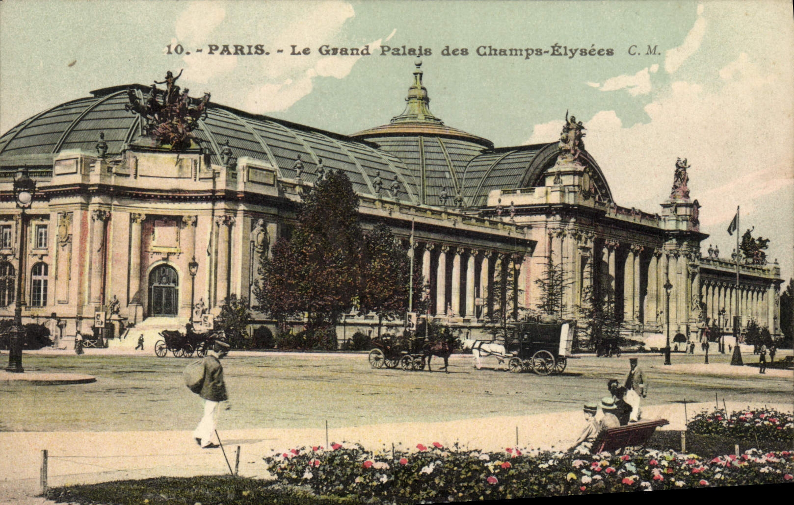 VINTAGE POSTCARD Paris Grand Palais Of the Champs Elysées