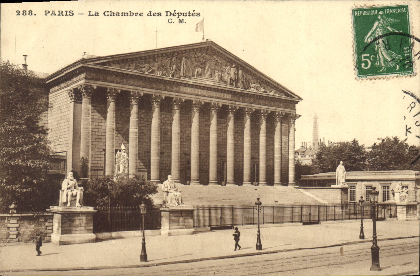 VINTAGE POSTCARD Paris the House of Commons