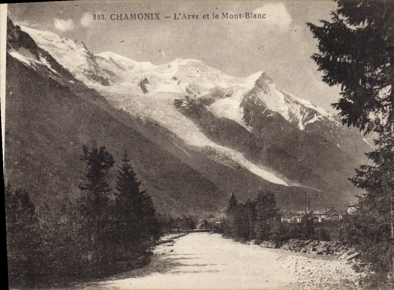CPA Chamonix L'Arve Et Le Mont Blanc