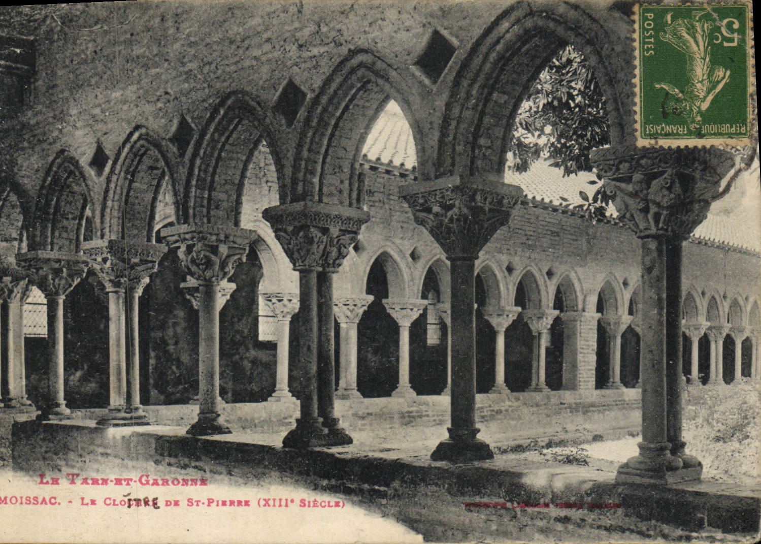 VINTAGE POSTCARD Moissac the Cloister Of St Pierre