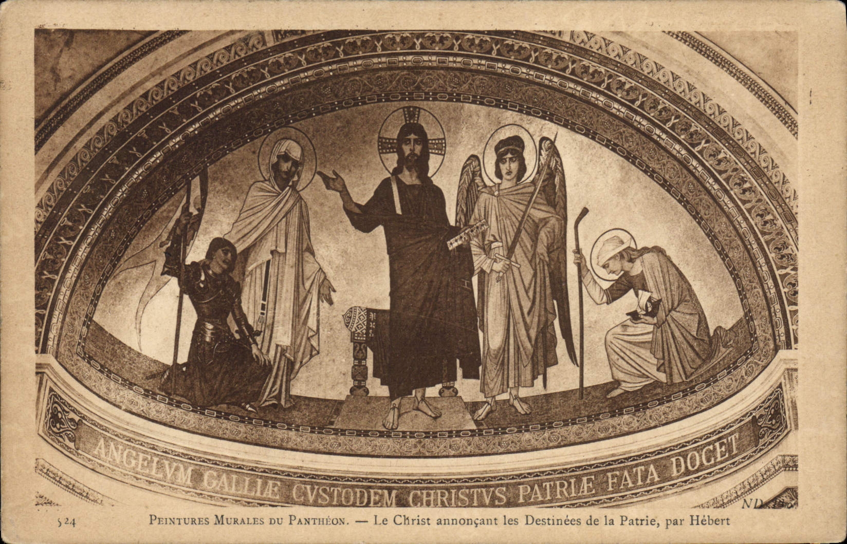 CPA Peintures Murales Du Pantheon Le Christ Annoncant Les Destinees de la aptrie par Hebert