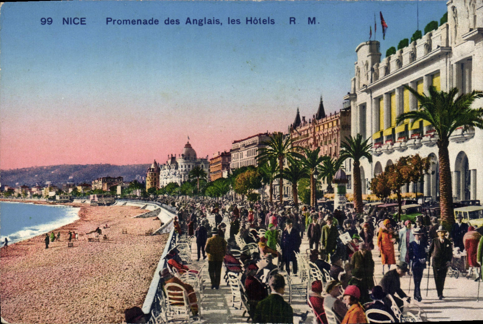CPA Nice Promenade Des Anglais Les Hotels
