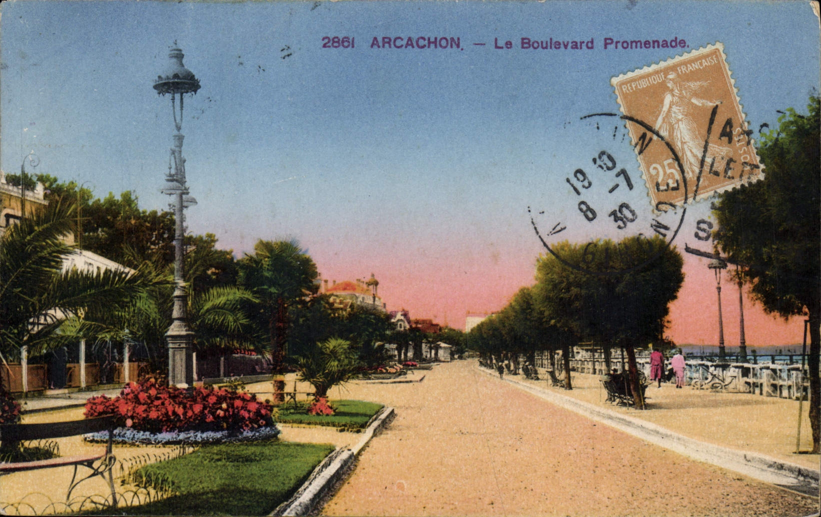 CPA Arcachon Le Boulevard Promenade