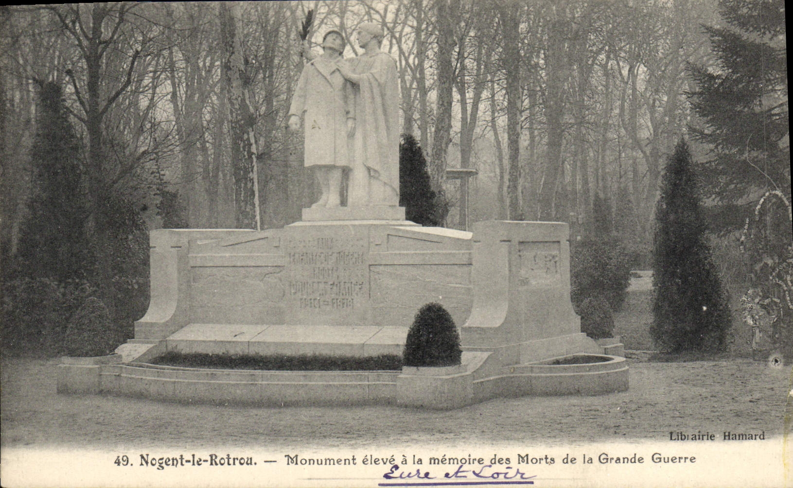 CPA Nogent Le Rotrou Monument Eleve A La Memoire Des Morts De la Grande Guerre Militaria