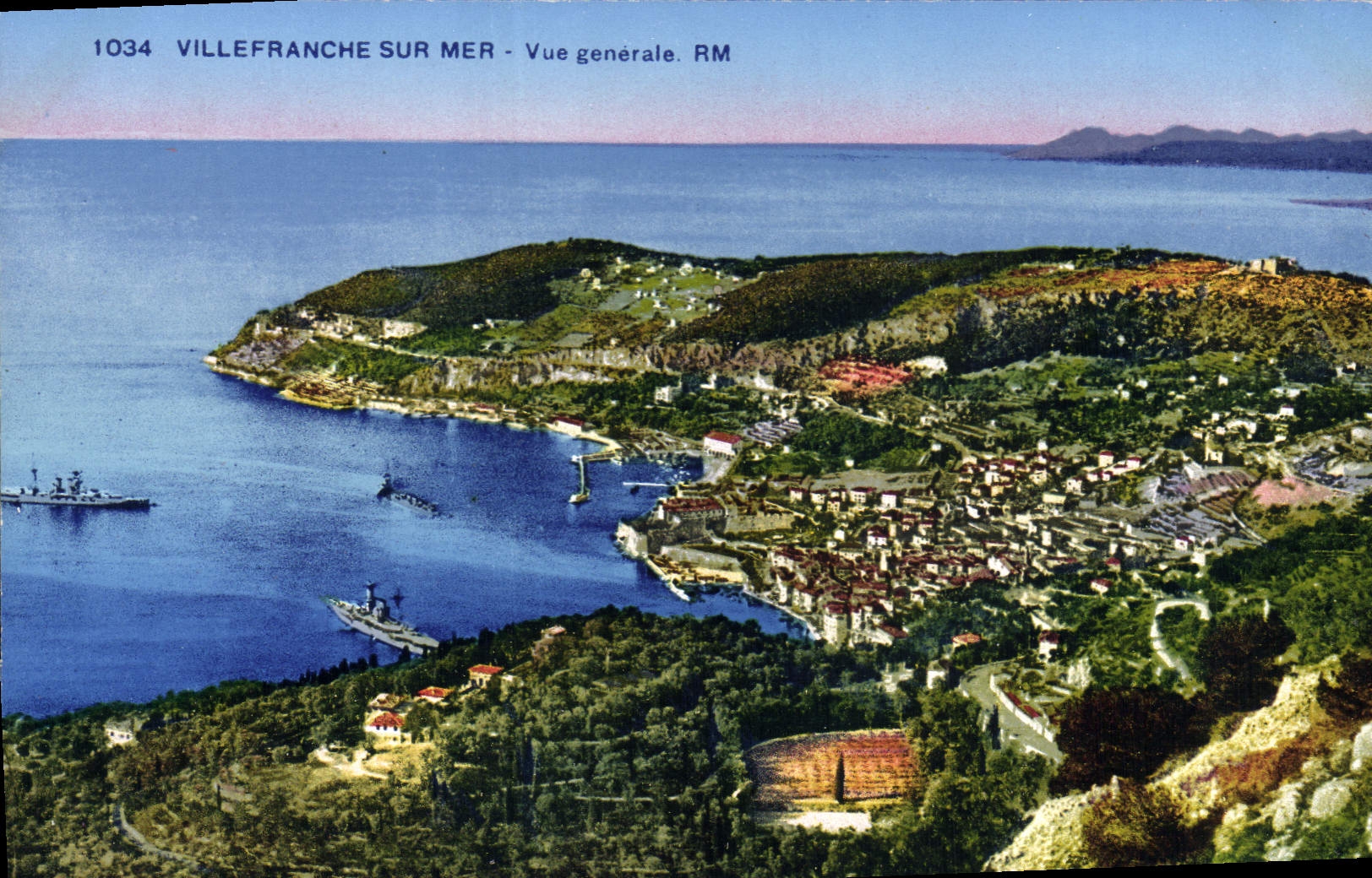 CPA Villefranche Sur Mer Vue Generale