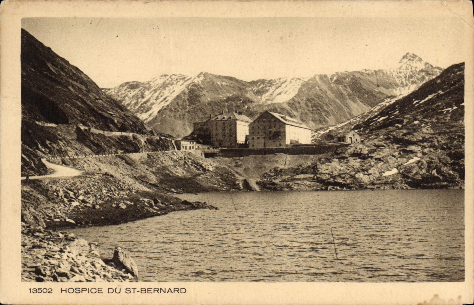 VINTAGE POSTCARD Old people's home Of St Bernard