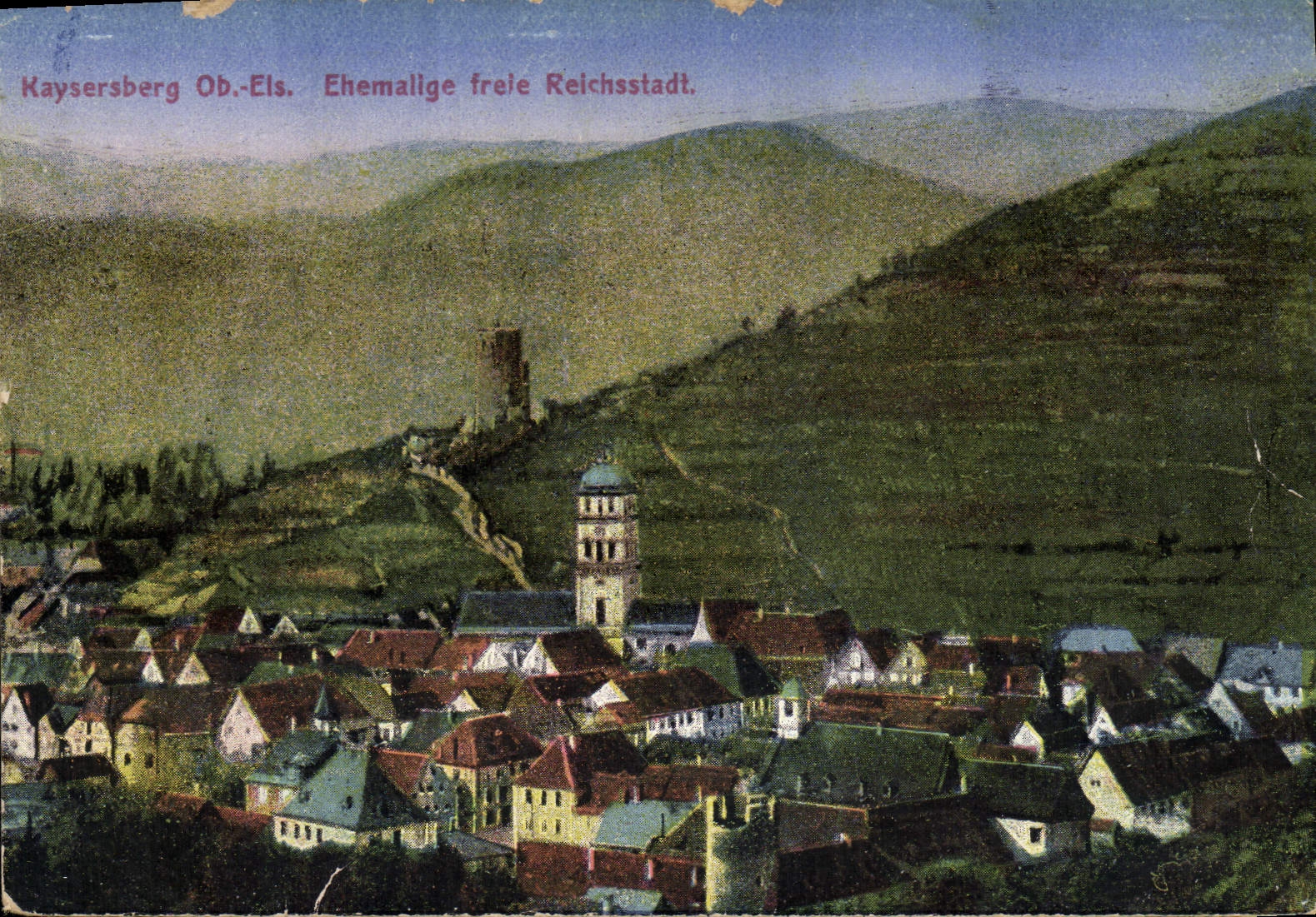 VINTAGE POSTCARD Frail Kaysersberg Ehemalige Reichsstadt