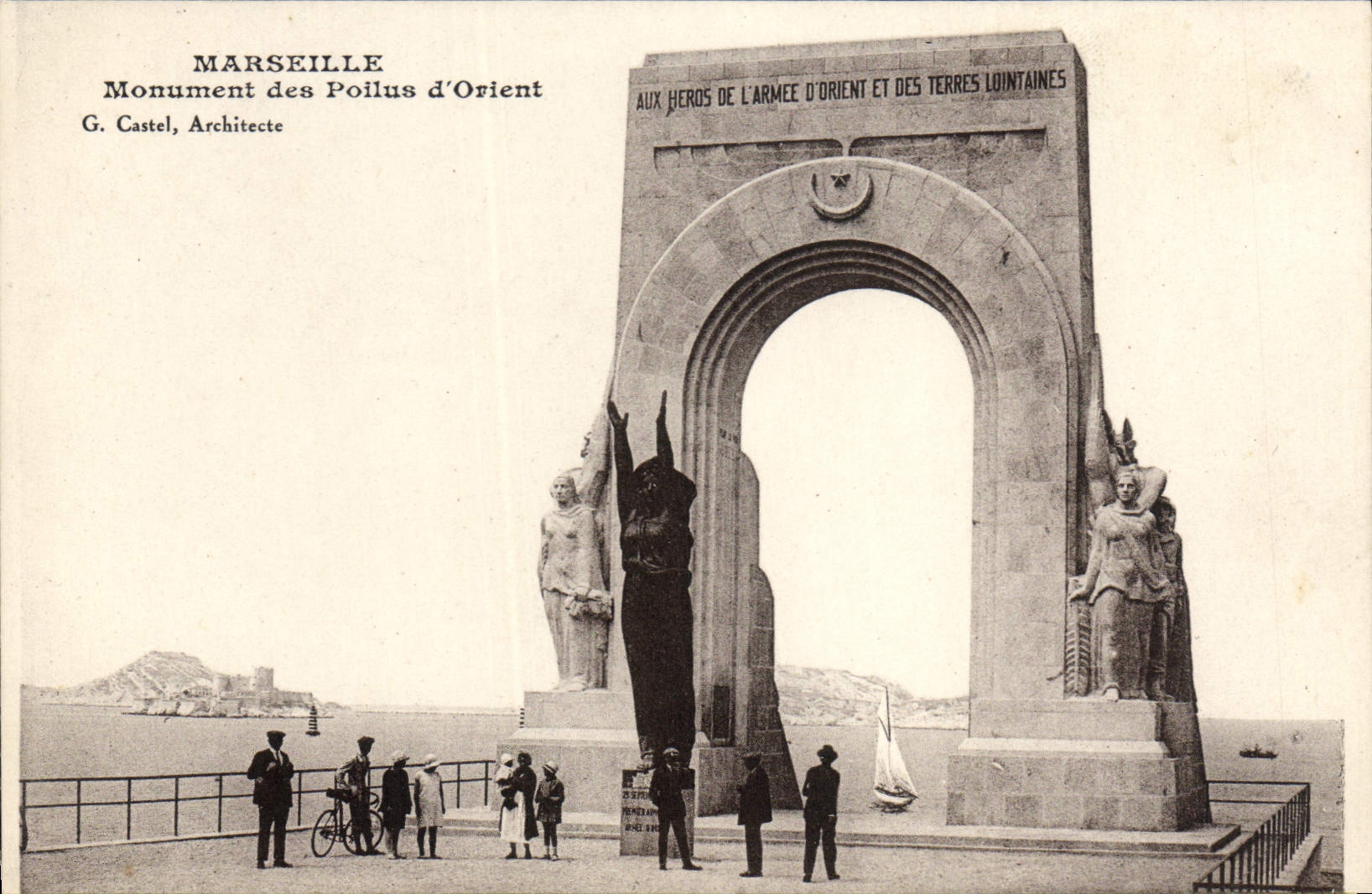 CPA Marseille Monument Des Poilus D'Orient Militaria 