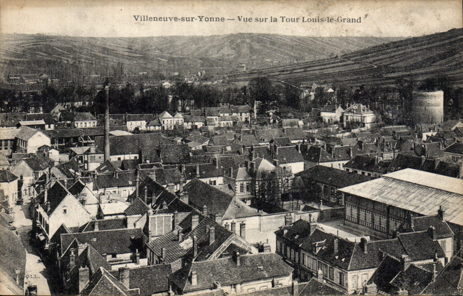 CPA Villeneuve Sur Yonne Vue Sur La Tour Louis Le Grand