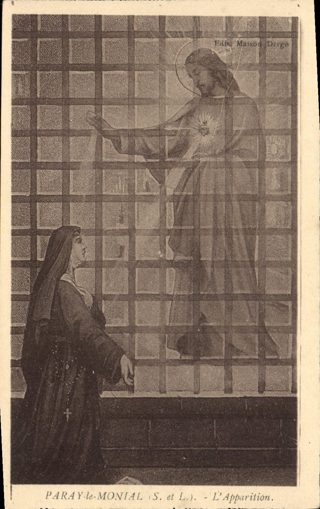 VINTAGE POSTCARD Paray Monial Appearance