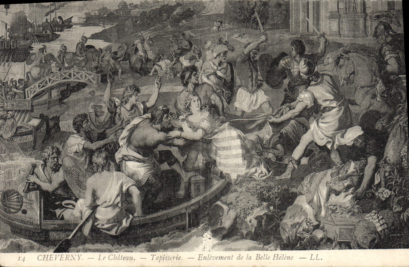 CPA Cheverny Le Chateau Tapisserie Enlevement De La Belle Helene