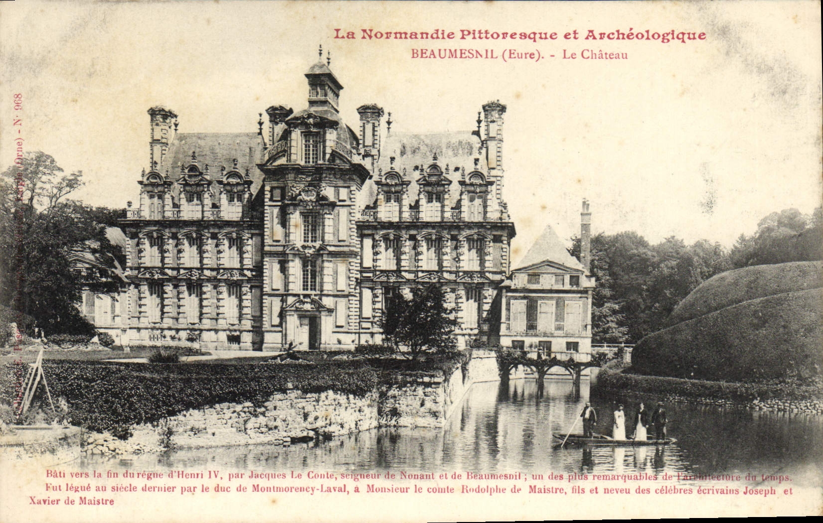 VINTAGE POSTCARD Beaumesnil the Castle