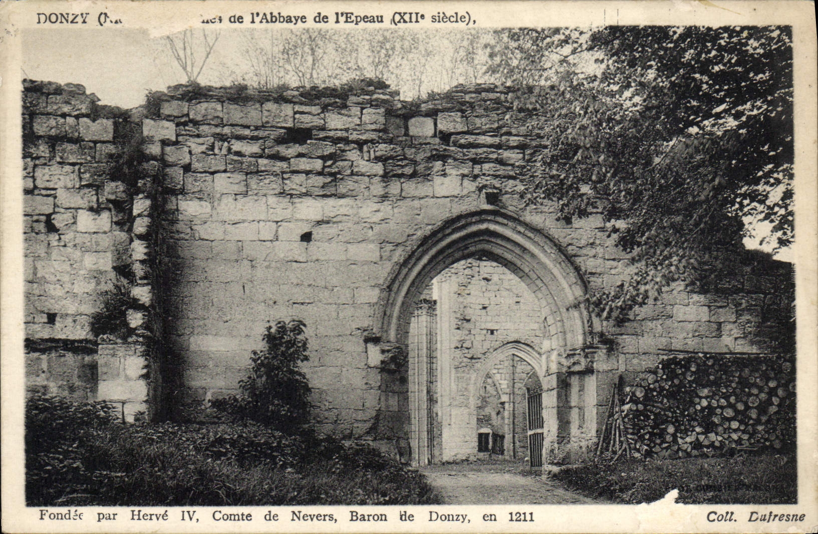 VINTAGE POSTCARD Donzy I' Abbaye De I' Epeau