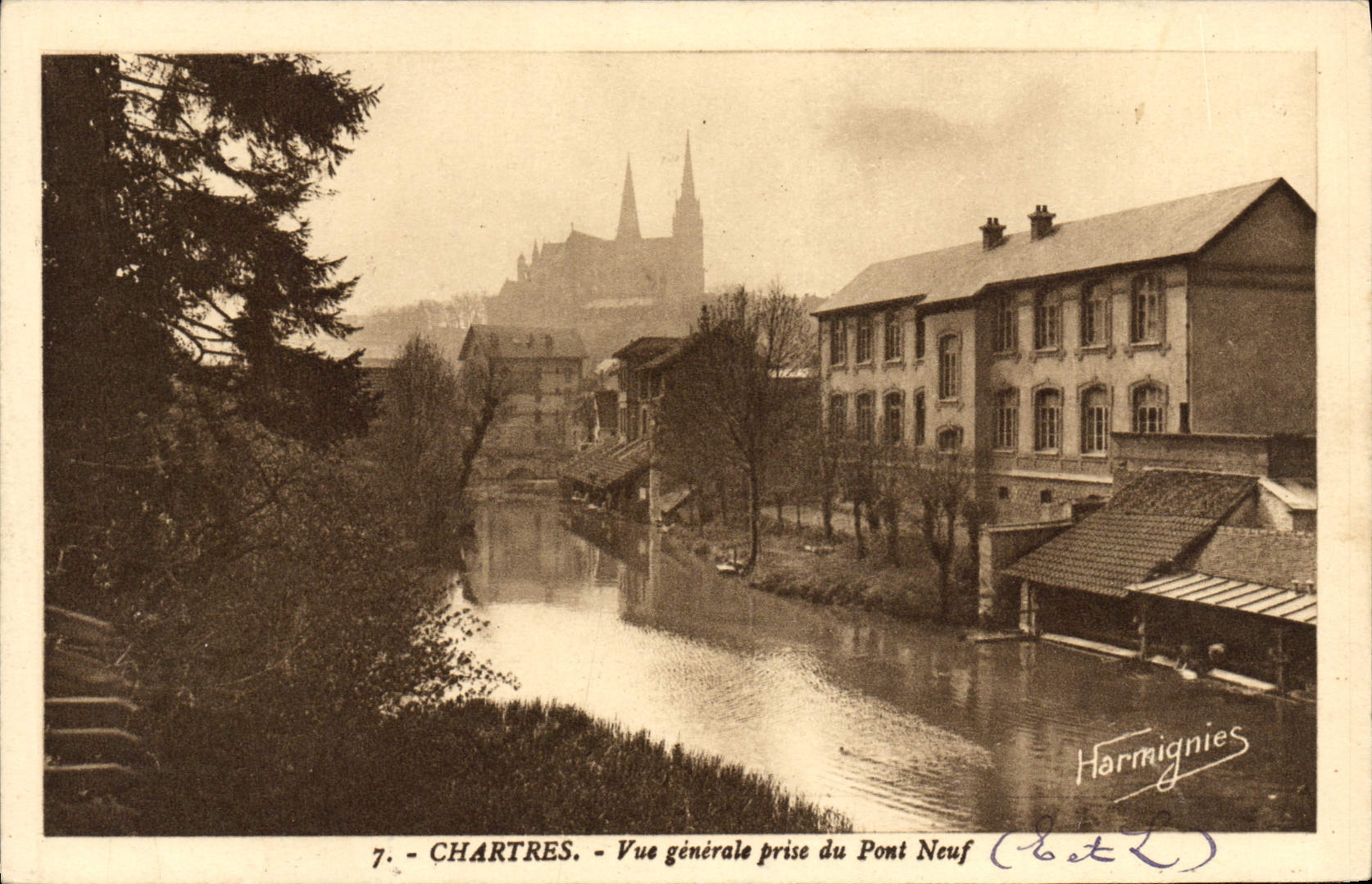 CPA Chartres Vue Generale Prise Du Pont Neuf