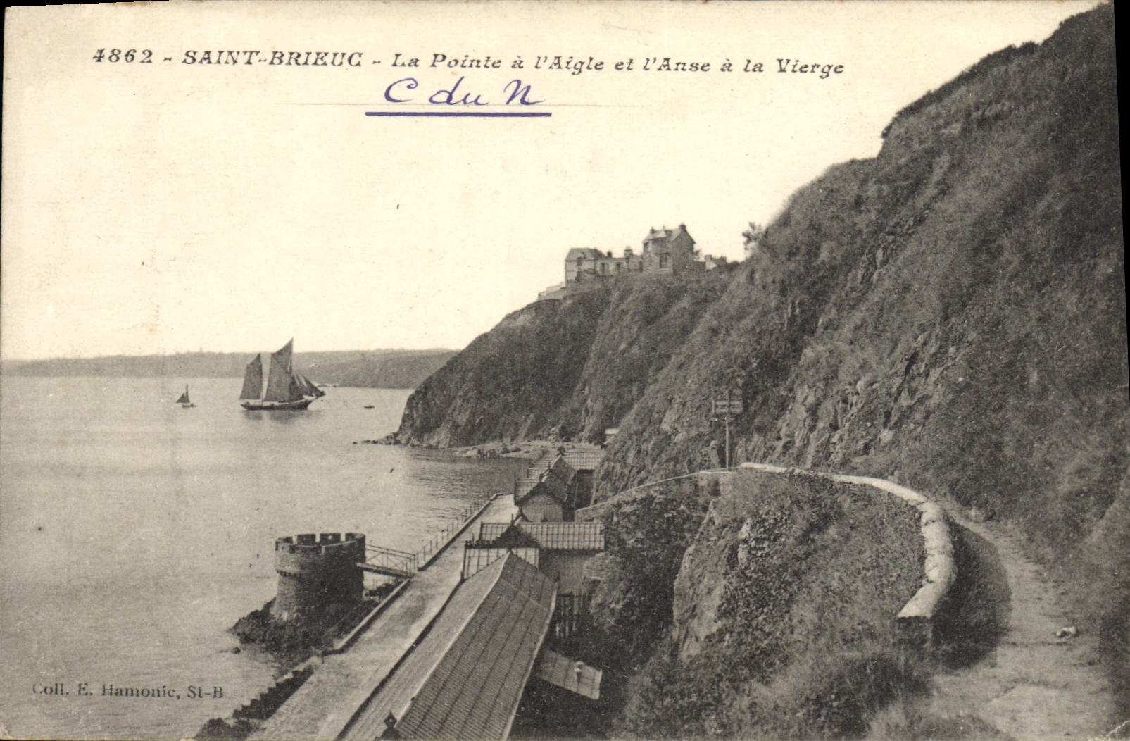 CPA Saint Brieuc La Pointe A I'Aigle Et l'anse a la vierge 