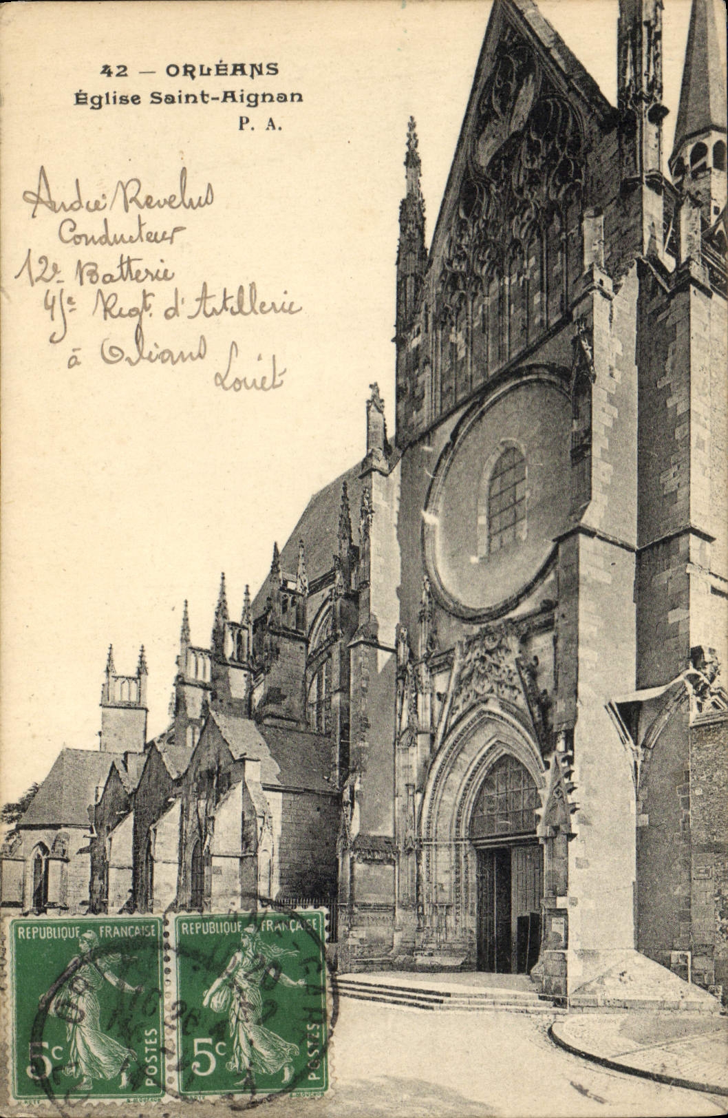 CPA Orleans Eglise Saint Aignan