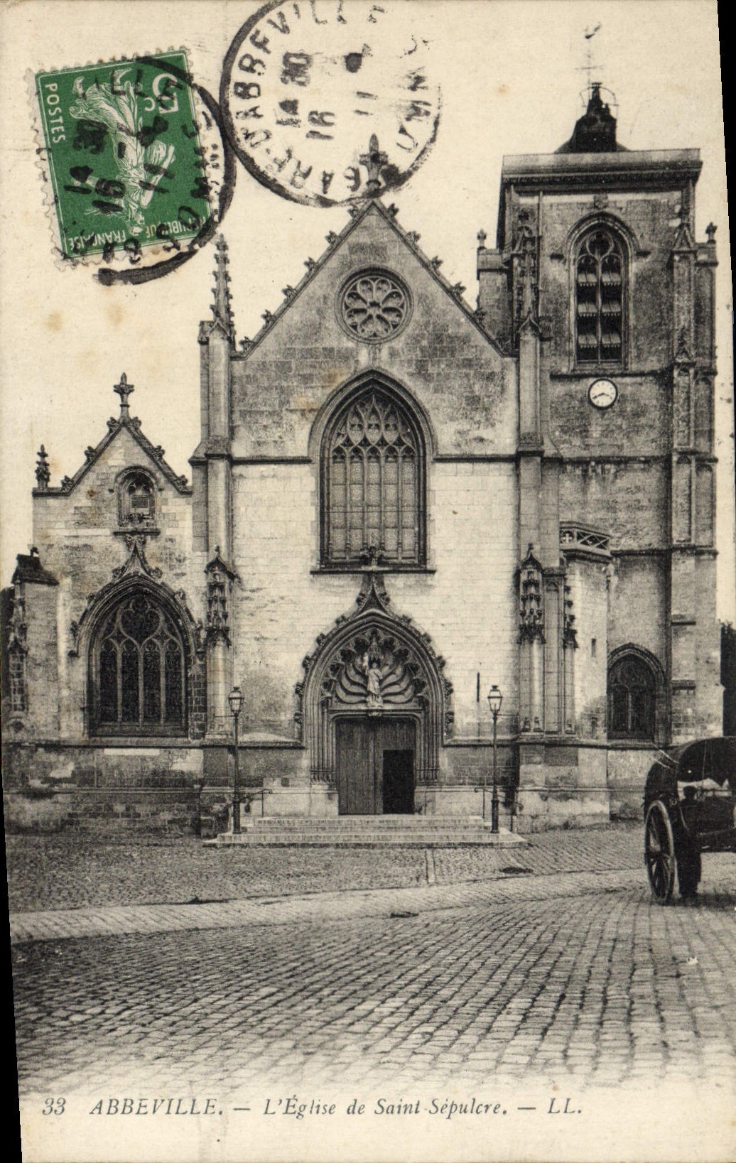 VINTAGE POSTCARD Abbeville the Church Of Holy Sepulchre