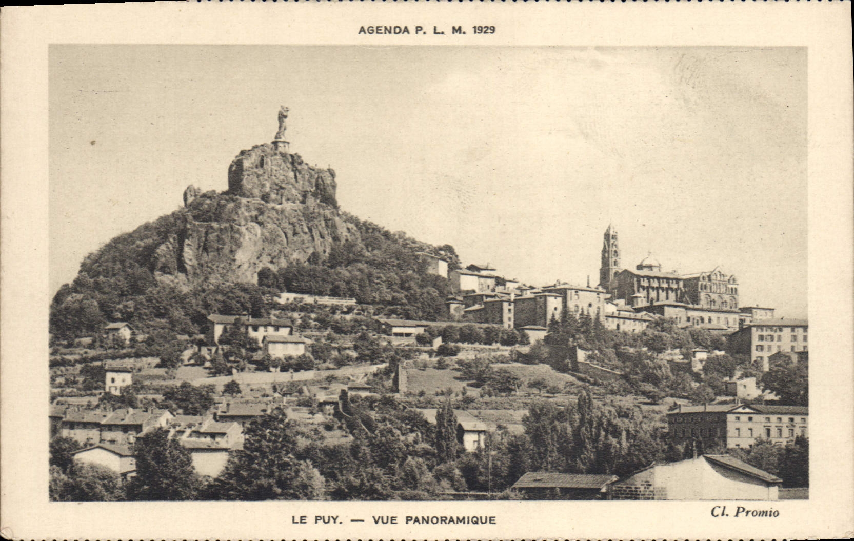VINTAGE POSTCARD Puy Panoramic View
