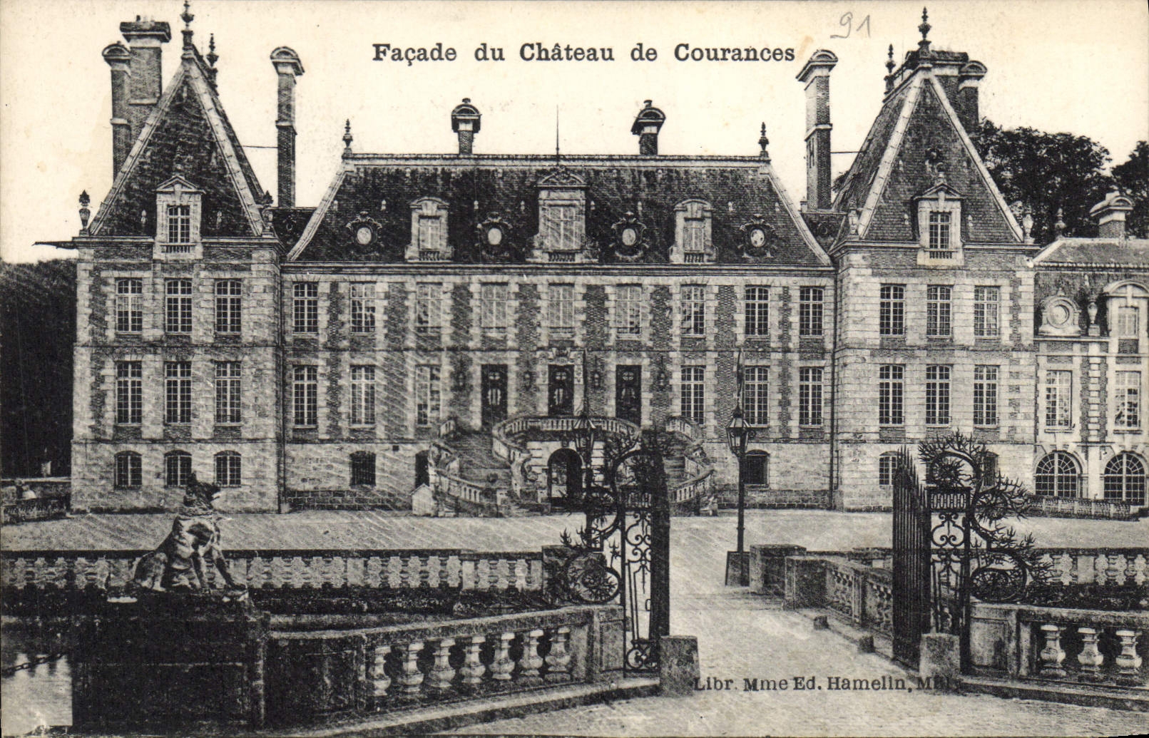 CPA Facade Du Chateau De Courances