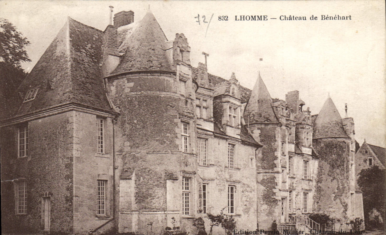 VINTAGE POSTCARD Lhomme Castle De Benehart