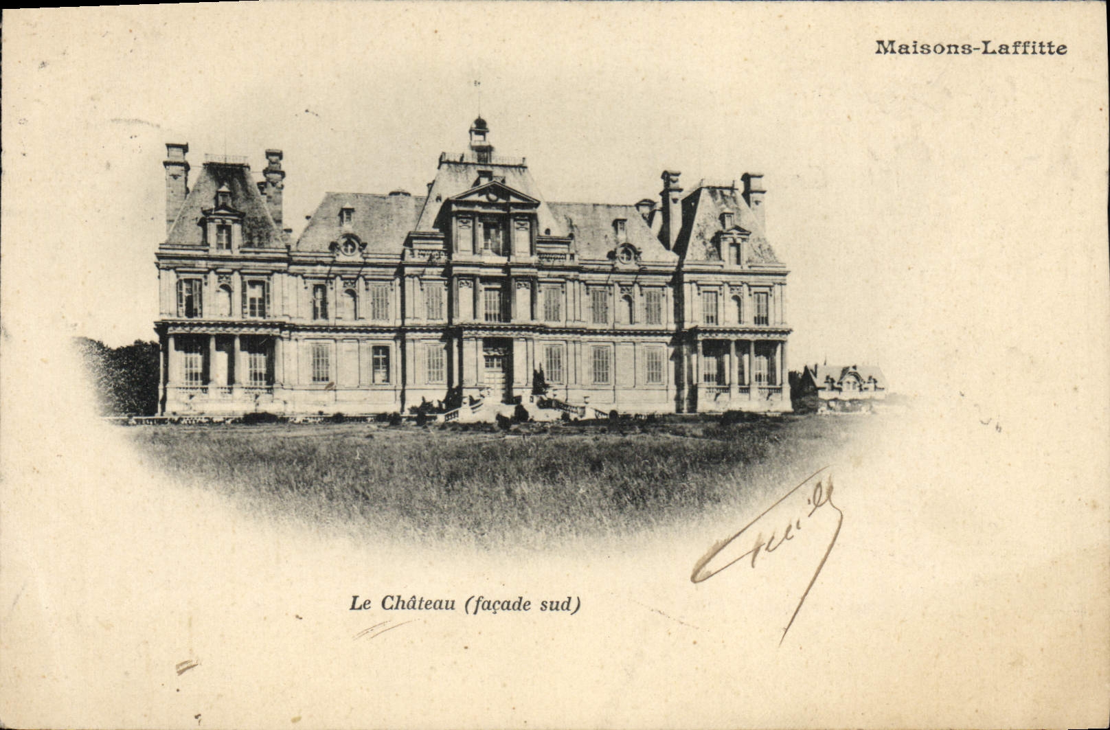 VINTAGE POSTCARD Laffitte Houses the castle