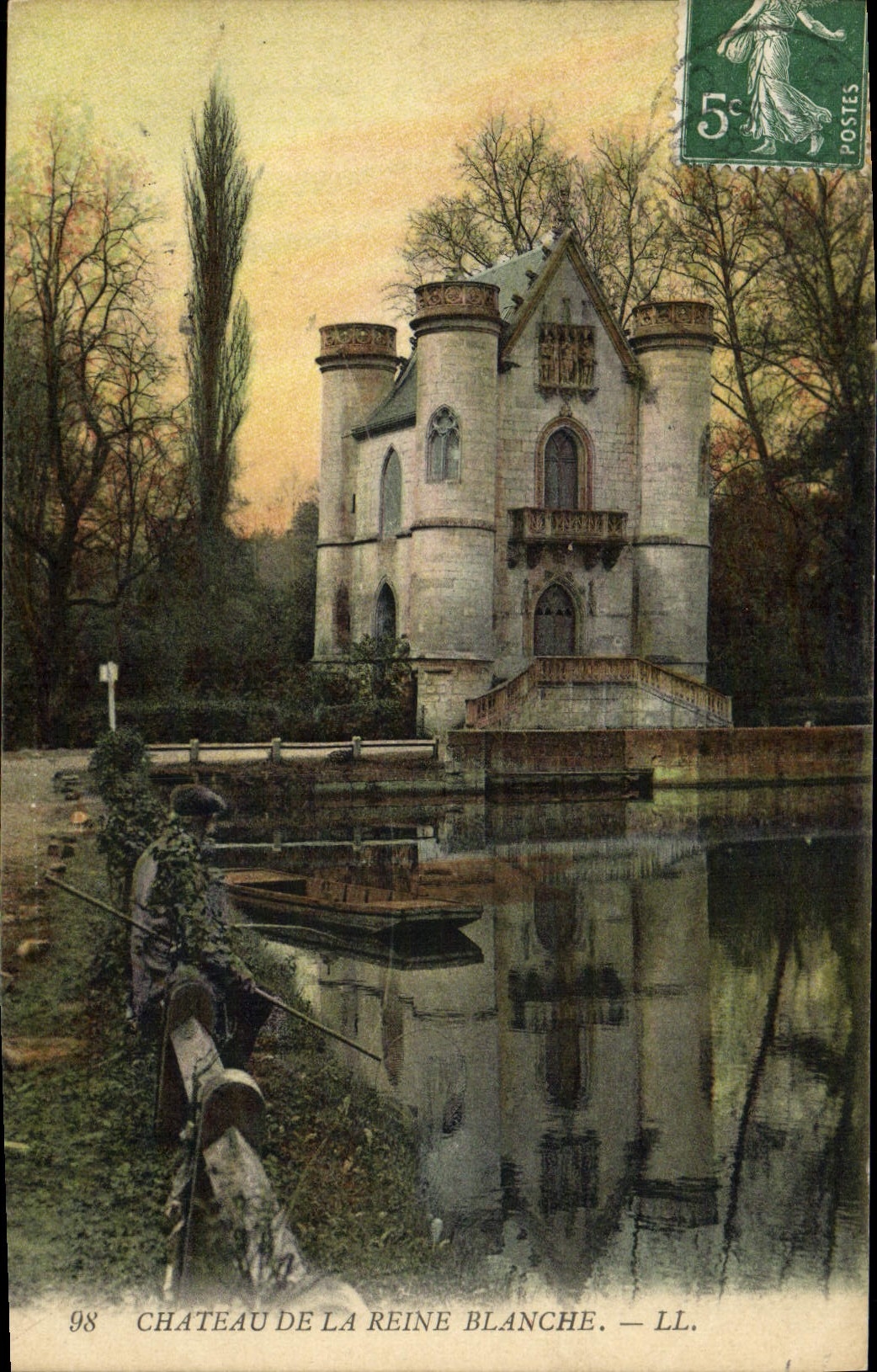 CPA Chateau De La Reine Blanche Peche Pecheur