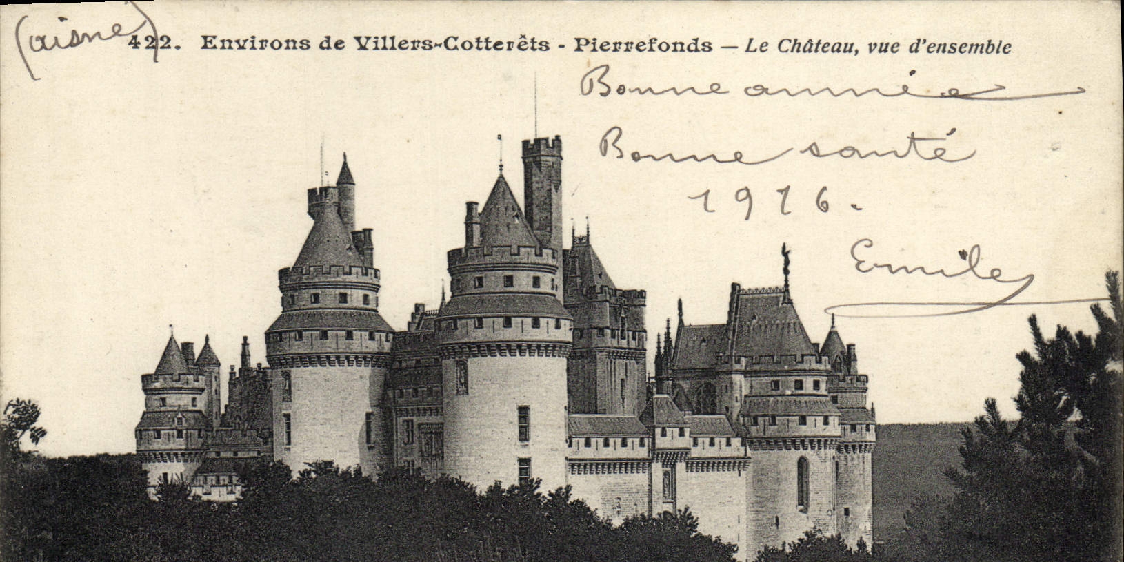 CPA Environs De Villers Cotterets Pierrefonds Le Chateau Vue D'Ensemble
